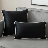 Housse de Coussin Blanc et Noir