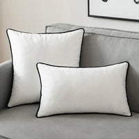 Housse de Coussin Blanc et Noir