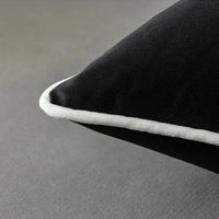 Housse de Coussin Blanc et Noir