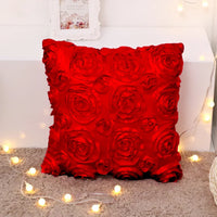 Housse de Coussin Fleurs Rose