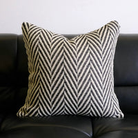 Housse de Coussin Géométrique Noir et Blanc