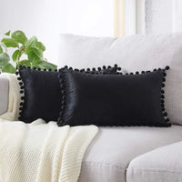 Housse de Coussin avec Pompon