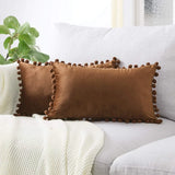 Housse de Coussin avec Pompon