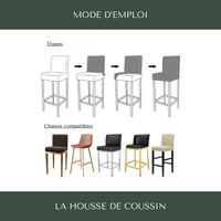 Housse pour Chaise de Bar avec dossier